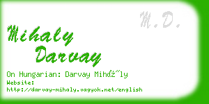 mihaly darvay business card